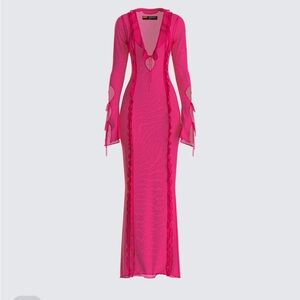 Elegant Pink Maxi Dress